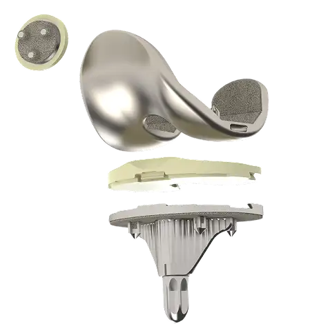 Optimotion total knee implant components
