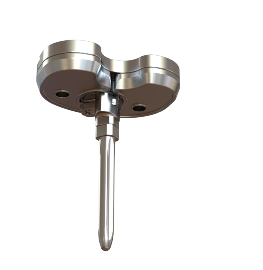 Tibial baseplate with keel and stem